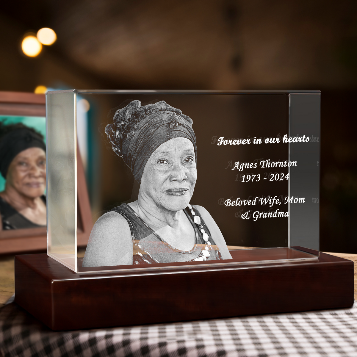 3D Rectangle Crystal - Memorial