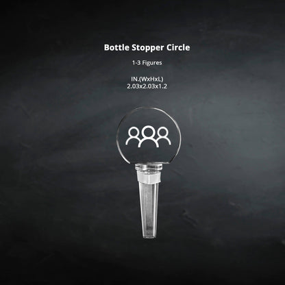 Holiday Gift: Custom Wine Stopper, Anniversary Gift, Wine Lover, Best Friend Gift Idea, Christmas Gift | BridgensLaser Bottle Stopper Circle