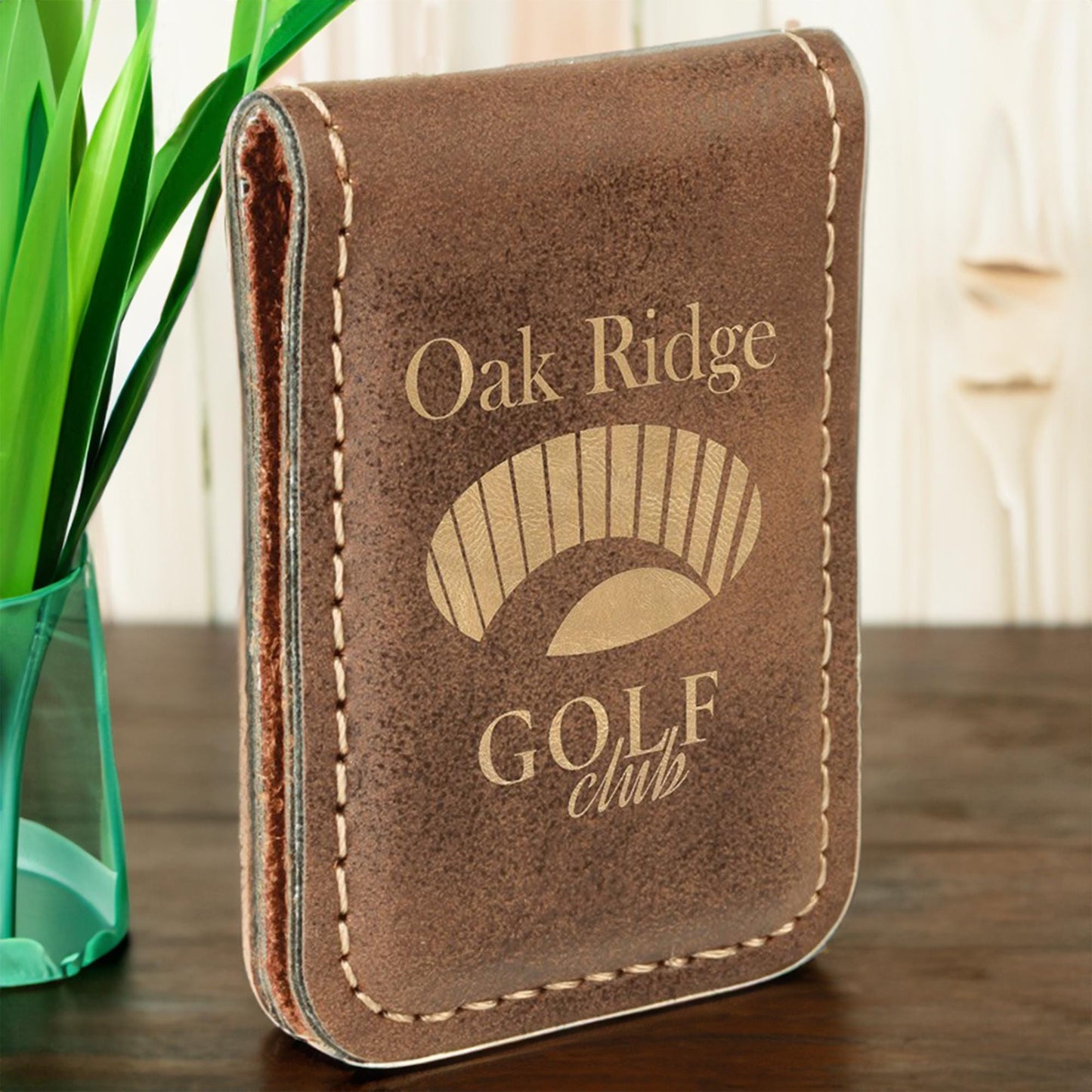 Custom Leather Money Clip, Cowhide Wallet, Birthday Gift, Cardwallet, Anniversary Occasion, Husband Gift | Bridgens Laser Money Clip