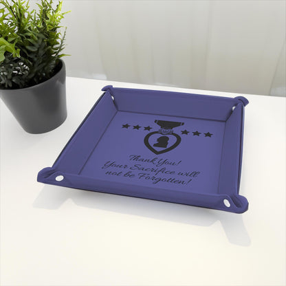 Custom Leather Tray, Office Tools, Home Favors, Catchall Tray for Men, Leather Valet, Laser Customized | BridgensLaser Leather Tray