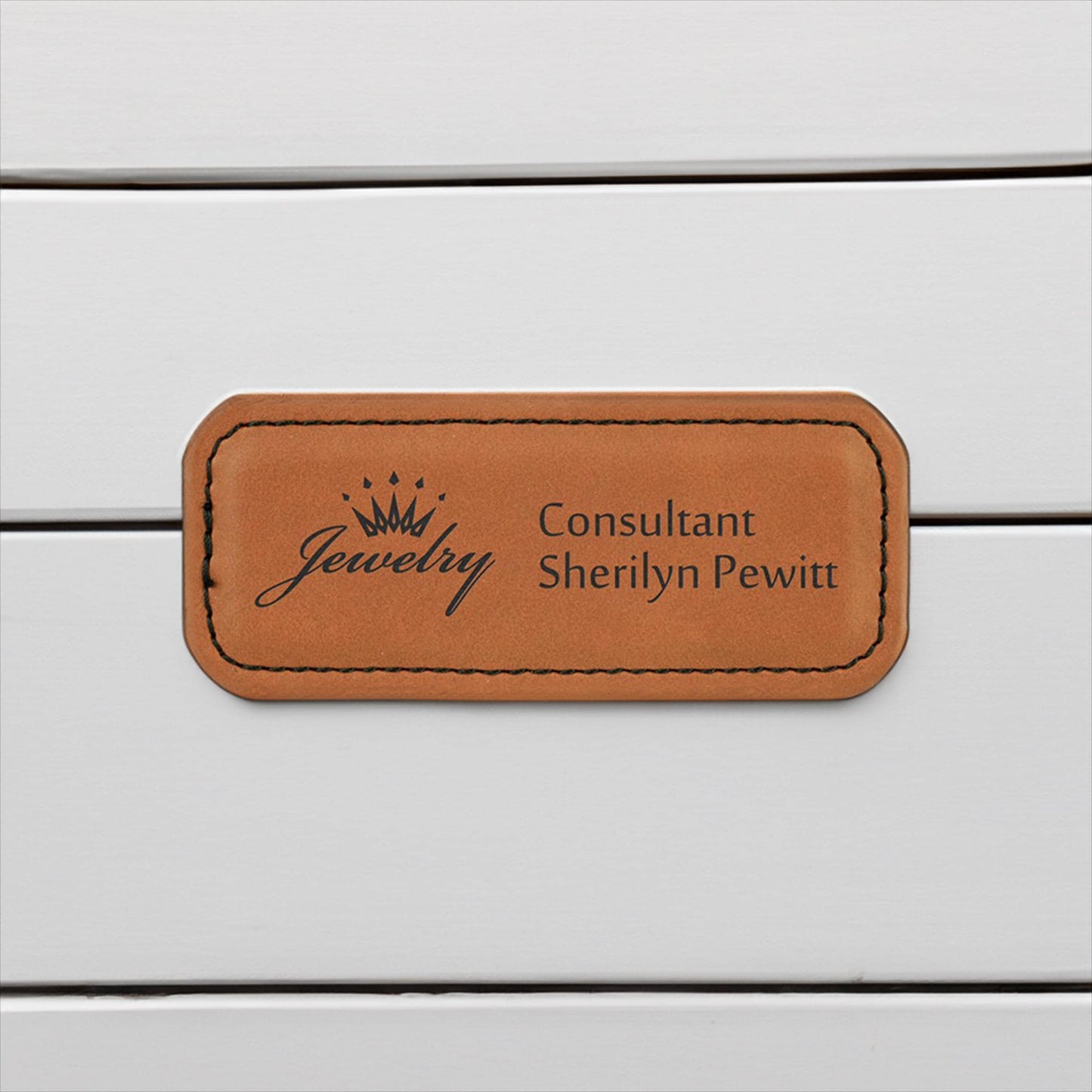Customized Leather Magnet Badge, Cowhide Tag, Birthday Gift, Name ID, Anniversary Occasion, Husband Gift | Bridgens Laser Magnet Badge