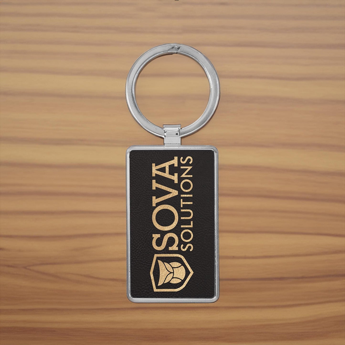 Personalized Leather Keychain — Custom Engraved Gift for Mom, Birthday Accessory, Modern Style Keyring