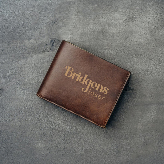 Engraved Leather Wallet – Custom Money Holder for Dad, Anniversary Keepsake