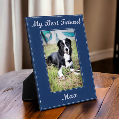 Custom Engraved Leather Picture Frame, Realtor Closing Gift, Housewarming Present