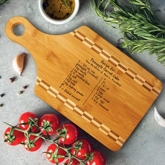 Custom Wooden Cutting Board Engraved Recipe, Grandma's Handwriting, Housewarming Wedding Gift, Gifts for Mom, Bridal Shower | BridgensLaser