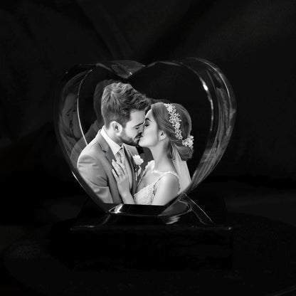 Custom Pet Crystal Portrait — Laser Etched Photo Night Light, Pet Memorial Keepsake, Dog Cat Loss Gift, Personalized Sympathy