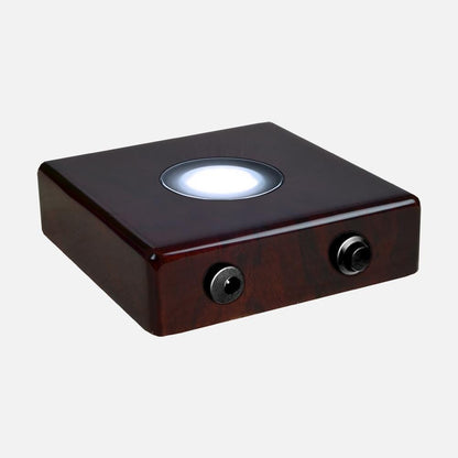 Light Base for 3D Crystal Glass, Rosewood, Crystal Portrait Base, Night Light, Bedroom, LED Stand, Base for Glass Art, Home Decor