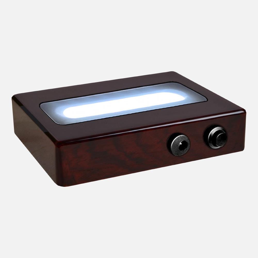 Light Base for 3D Crystal Glass, Rosewood, Crystal Portrait Base, Night Light, Bedroom, LED Stand, Base for Glass Art, Home Decor