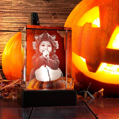 Family Photo Laser Engraving, Gift for Mom, Family Reunion Gifts, Gift for Grandma, Night Light | BridgensLaser 3D Photo Crystal