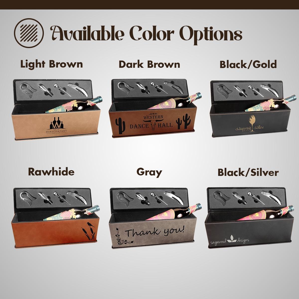 Custom Leather Wine Box, Wedding Customs, Anniversary Present, Gifts for Him, Husband Present | Bridgens Laser Wine Box