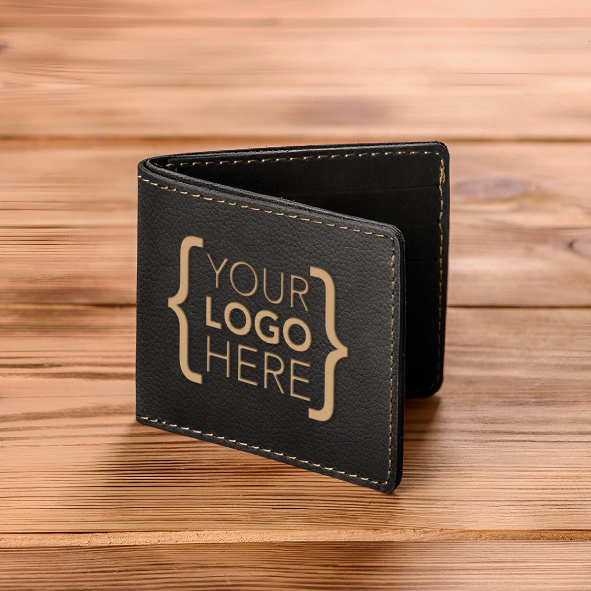 Personalized Leather Bifold Wallet, Custom Engraved Men's Gift