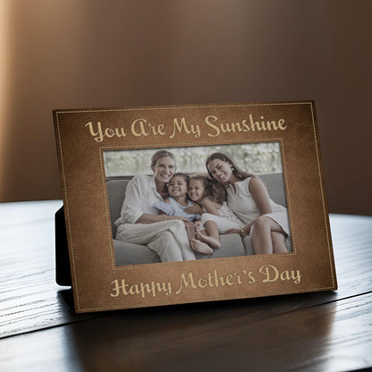 Engraved Photo Frame, Family Picture Frame, Engagement Couple Picture frame, Wedding Photo Frame, Leather Personalized Photo Frame, Bridgens