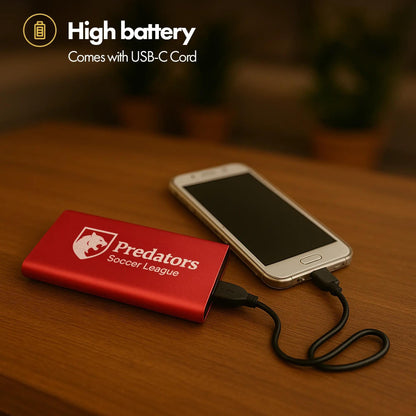 Personalized 8000mAh Power Bank – Wireless Charging Pad, Custom Engraved Battery Pack