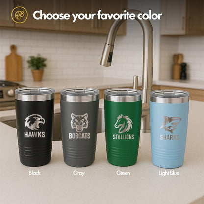 Personalized Yeti 20 oz or Polar Camel, Custom Insulated Mug, Coffee Tumbler, Compare to YETI Rambler, BPA Free | BridgensLaser Polar Camel