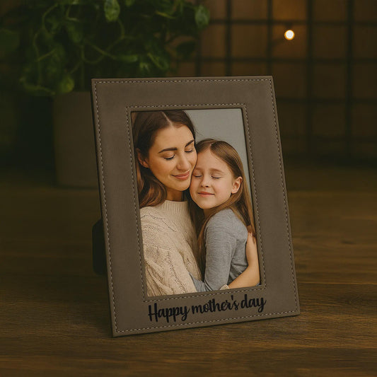 Personalized Leather Photo Frame, Heartwarming Mother's Day Gift