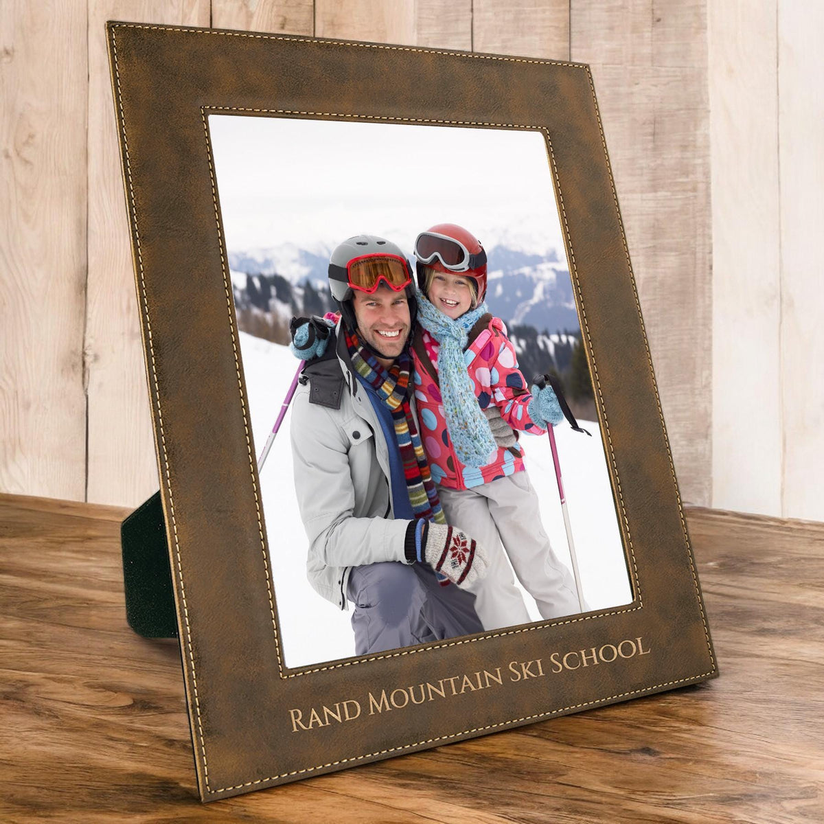 Personalized Leather Photo Frame, Embossed Keepsake Gift