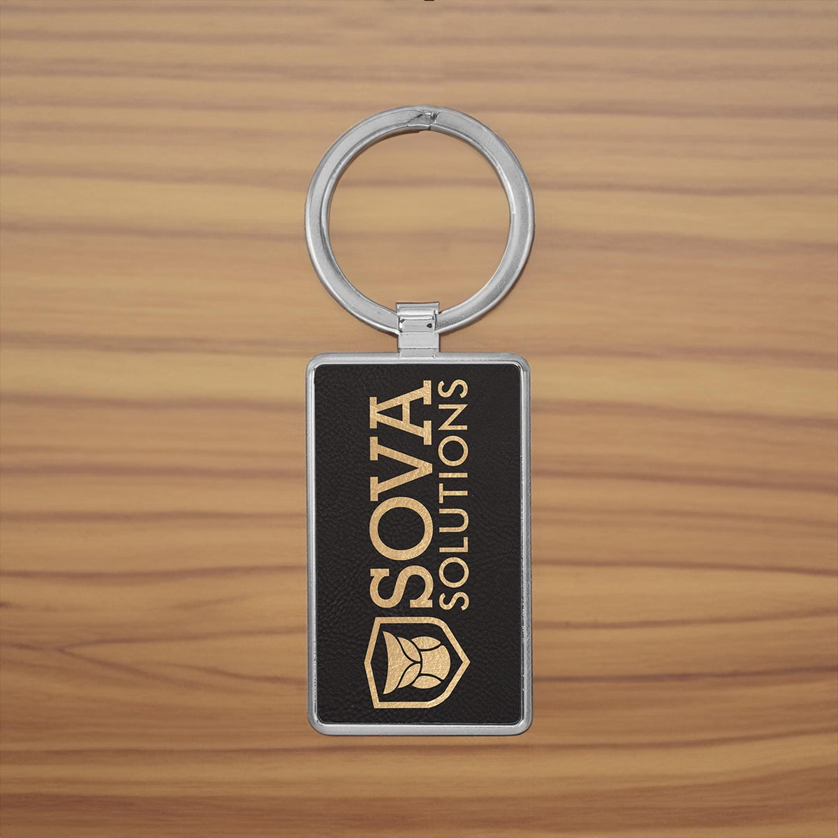Personalized Leather Keychain — Custom Engraved Gift for Mom, Birthday Accessory, Modern Style Keyring