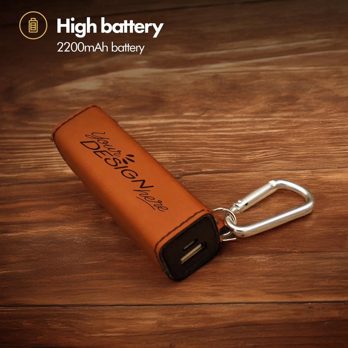 Personalized Laser Engraved Power Bank – 2200mAh Portable Charger, Custom Tech Backup